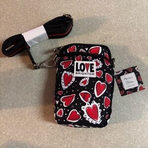Brighton NEW Hearts a Flutter Utility Preppy Coastal Grandma Travel Crossbody